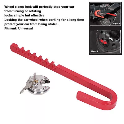 * J Type Trailer Wheel Lock Wheel Clamp Lock Security -Anti Theft Tire Lock For • $45.98