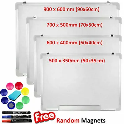 £1.97 • Buy Magnetic Whiteboard Small Large Drawing White Board Dry Wipe Office Home School