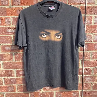 Vintage Michael Jackson T-Shirt Black - DANGEROUS Tour 1992 L/XL - VGC • £120