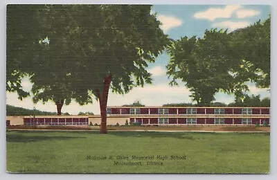 Malcolm R. Giles Memorial High School Mooseheart Illinois Vintage Linen Postcard • $4.69
