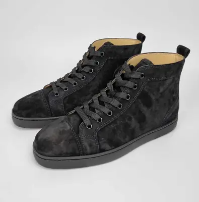 Christian Louboutin Louis Orlato Veau Velours Black Sneakers New Size 40 US 7 • $549