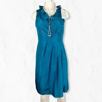 NWT Teal Silk Taffeta J. Crew Blakely Dress Sz 6 • $65