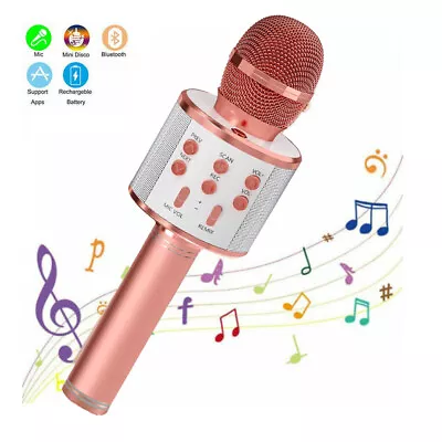Wireless Handheld Microphone Bluetooth Karaoke Singing Party Holiday Kids Gift • $8.59