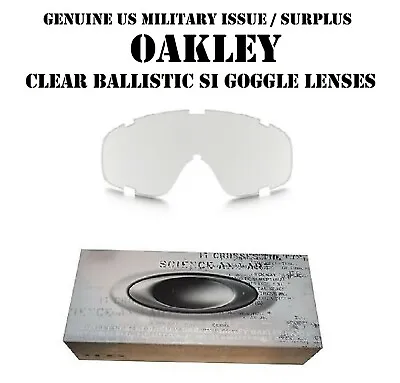 Military Replacement Goggle Lens Oakley Tactical SI 1.0 GEN 1 BALLISTIC Clear • $9.95