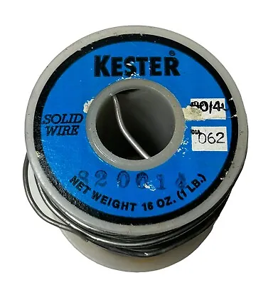 Vintage 1 LB. Kester Solid Wire Solder Alloy 60/40 .062 Dia. Solder Spool • $19.99