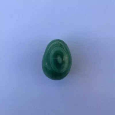 Egg Shape Natural Stone Malachite Easter Egg Decoration Striped Banded • $10.98