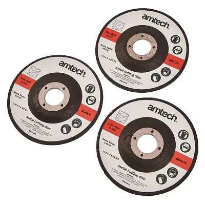 Metal Cutting Discs 3mm 115mm 3pcs Professional Angle Grinder Disc Steel Grind • £3.79