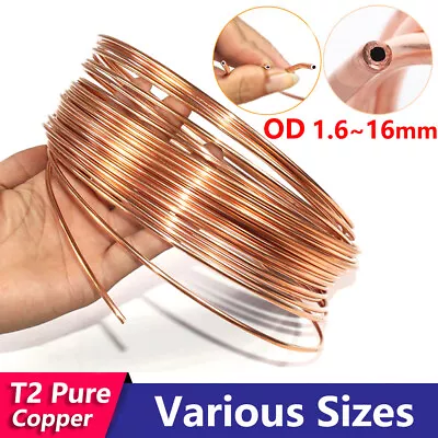 Soft Copper Tube Pipe Refrigeration Coil T2 Ø 1/2/3/4/5/6/8/10/12~16mm Microbore • $18.47