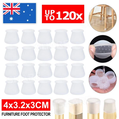$5.95 • Buy Silicone Chair Leg Protector Cover Pad Table Furniture Feet Floor Protection Cap