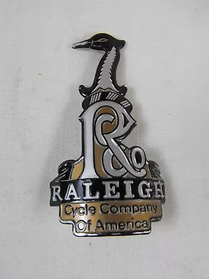 Vintage Raleigh Headbadge Cycle Company Of America Head Badge Heron Black Gold • $38.95