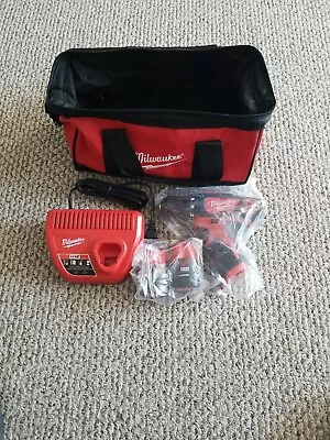 Milwaukee 2407-22T M12 12V Cordless 3/8 Drill Driver Kit • $100