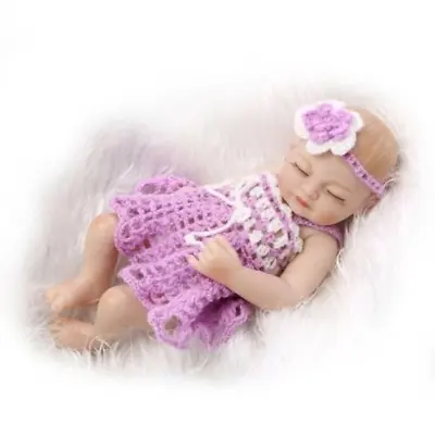 New Realistic Vinyl Silicone Reborn Girl Baby Doll Preemie Sleep Lifelike Dolls • $41.79