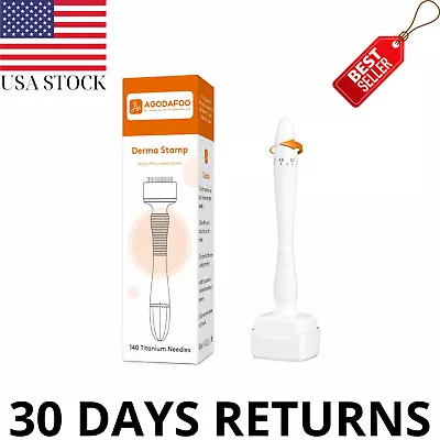 Derma Stamp For Women And Men Home Use Derma Roller With 140A Needles Adjust M • $13.69