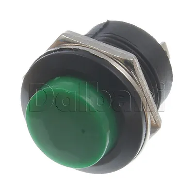 5pcs R13-507 Round Push Button Micro Switch 3A 250VAC Green 2 Pin • $14