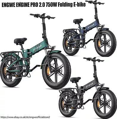 ENGWE Folding Electric Bicycle | 750W 16AH Duration 110KM | 2024 ENGINE Pro 2.0 • $1299