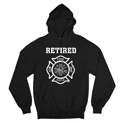 Retired Firefighter Badge Sweatshirt Fire And Rescue Fire Department Hoodie • $35.95