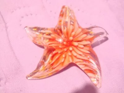 Murano Glass Starfish Pendant. Large Bail • $12