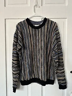 Vintage Bachrach Coogi-Style Hip Hop Sweater-Men’s Size Small • $59