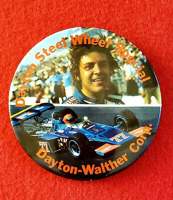 1970s Indy 500 - SALT WALTHER - Dayton Steel Wheel Special #77 - Pin-Back Badge • $59