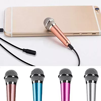 Mini Microphone Portable Vocal Instrument Microphone For PC Phones Laptops US • $6.87