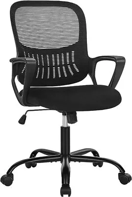 Executive Home Office Computer Desk Chair With Armrests Wheels And Mesh Back • $40.45