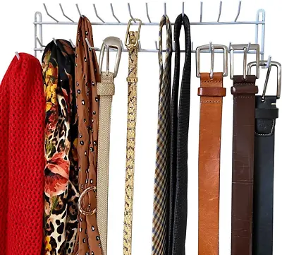 1 PC Belt Rack Tie Holder Door Wall Mount Closet Organizer Scarf Necklace Hanger • $11.96