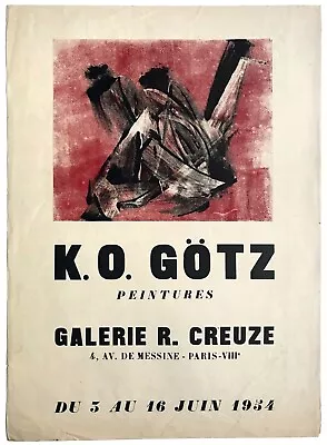 K. O. Götz. Color Monotype Exhibition Poster Galerie R. Creuze Paris 1954 • $5211.89