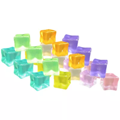  30 Pcs Fake Ice Vase Filler Acrylic Chunks Faux Cubes Decorative • £10.55