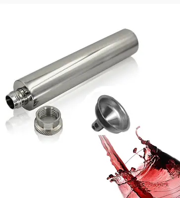 Mini Flask 2oz 60ml Stainless Steel Wine Tube With Funnel Portable Exquisite • $7.55