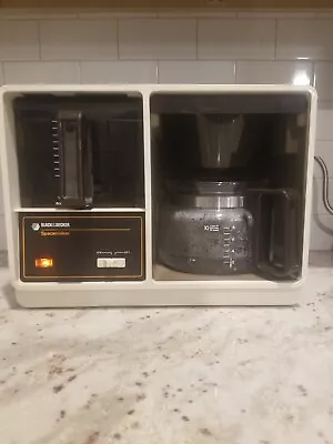 WORKING - Vintage Black & Decker Spacemaker Automatic Drip Coffee Maker 10 Cup • $55