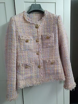 Pink Blazer With Chanel Lining Uk6 • £0.99