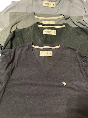 Abercrombie T Shirt Youth MED V-neck Lot Of  4 VGC • $15