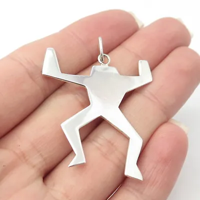 925 Sterling Silver Vintage Mexico Taxco Man Silhouette Pendant • £33.71
