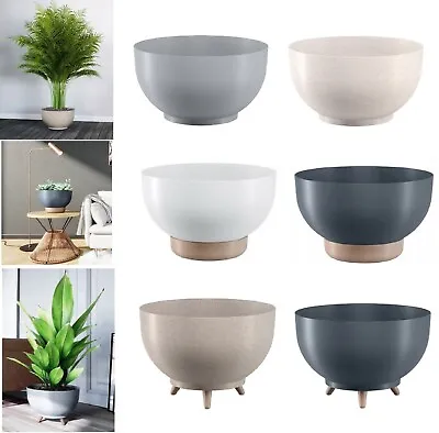 £11.99 • Buy Bowl Planter Plant Pot Legs Oval Flower Modern Decorative Saucer Indoor Outdoor
