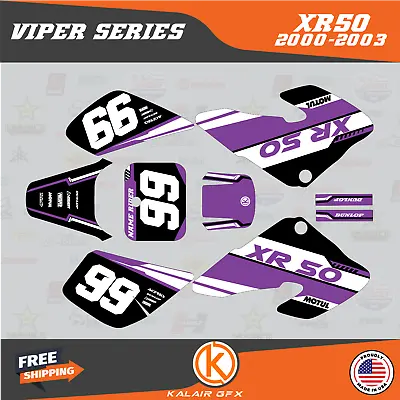 Graphics Kit For Honda XR50 (2000-2003) XR 50 Viper Series - Purple • $63.99