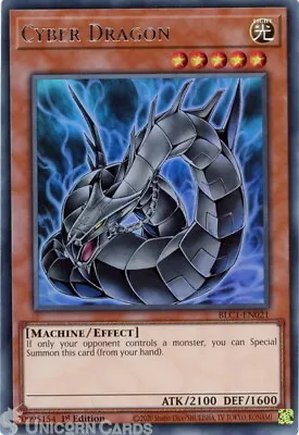 BLC1-EN021 Cyber Dragon (alternate Art) : Silver Ultra Rare 1st Edition YuGiOh C • £0.99