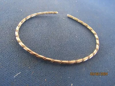 Vintage Sterling Silver Thin Unique Twisted Cuff Bracelet • $6.99