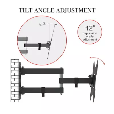 Adjustable Rotating TV Wall Mount Bracket Stand For 26-55 Inch Screens • £9.66