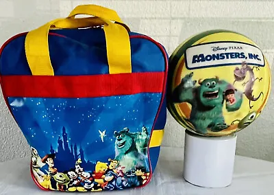 Disney Monsters Inc Wazowski Bowling Ball & Bag Vintage Brunswick 10.4 Lb Used • $89.99
