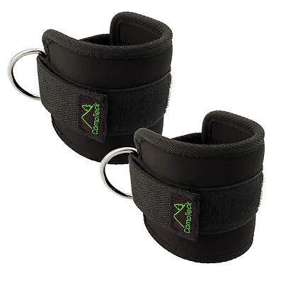 D-Ring Adjustable Wrist Ankle Strap Multi Gym Cable Attachment Fitness Cuffs • £5.85