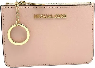 Michael Kors Jet Set Travel Small Top Zip Coin Pouch With ID Holder Leather • $37.99