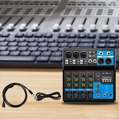 Pro 5 Channel Bluetooth Studio Audio Mixer Live Sound Mixing Console USB 5-Way • $47.51