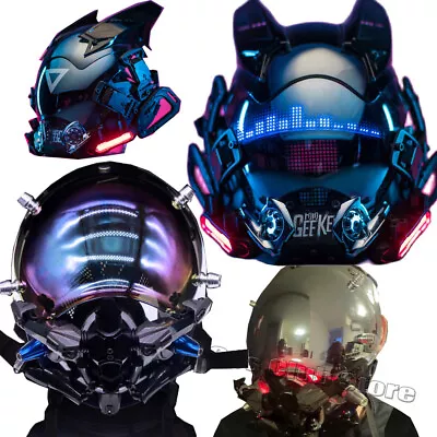 $121.66 • Buy DJ Bar Cosplay Cyberpunk Mask LED Rhythm Of Music Moto Masks Photography Props
