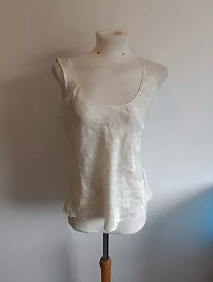 Genuine Marks And Spencer Vanilla Vest Silky Type Top Size 10 • £1.50
