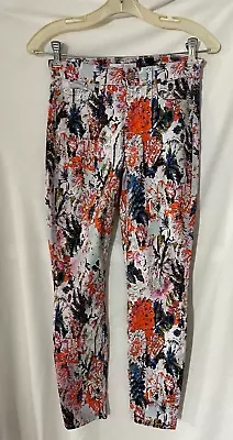 7 For All Mankind Beautiful Floral Jeans Skinny Stretch Flowers Size 24 (LK) • $7.99