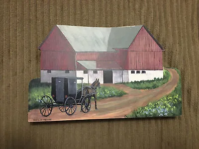 $14.95 • Buy Amish Farm Series II Goin' To Church Wood Shelf Sitter Idea Works Mahlon Troyer