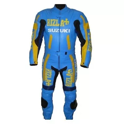 FZS-102 Premium Cowhide Leather Motorcycle Racing Suit | One Piece | CE Approved • $429.99