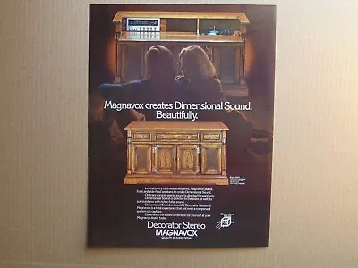 1977 MAGNAVOX DECORATOR STEREO Floor Model Console Print Ad  • $6