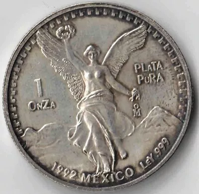 1992 MEXICO LIBERTAD 1 Ounce .999 SILVER • $34.33