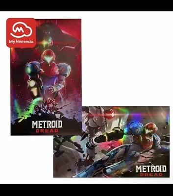 NEW Metroid Dread HOLOGRAPHIC POSTER SET My Nintendo Club Reward FOIL ART SWITCH • $29.95